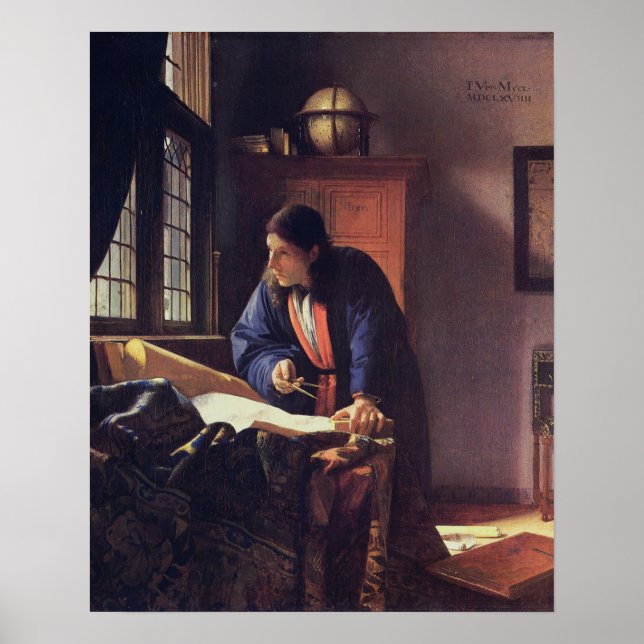 Johannes Vermeer, The Geographer Poster (Framsidan)