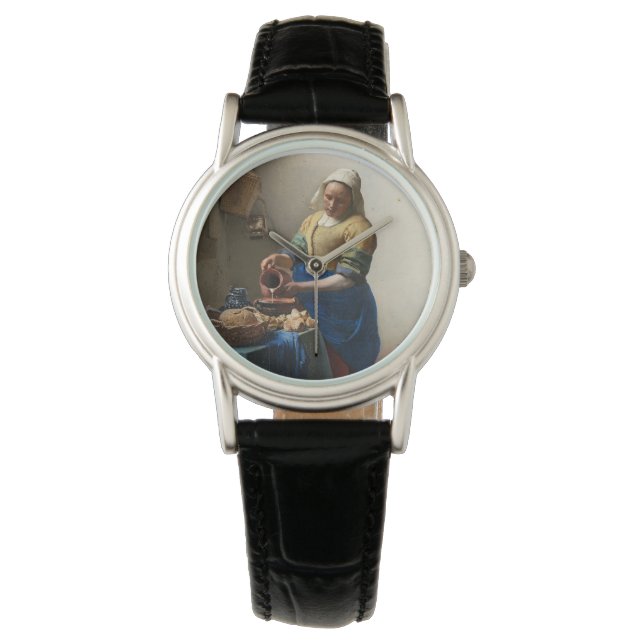 JOHANNES VERMEER - The milkmaid 1658 Armbandsur (Framsida)