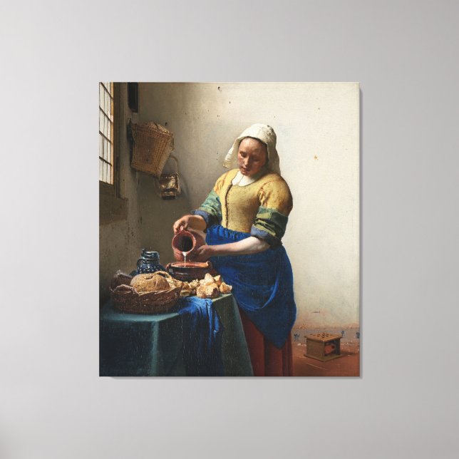 JOHANNES VERMEER - The milkmaid 1658 Canvastryck (Framsida)