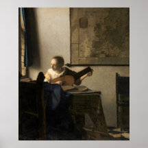 Johannes Vermeer - Ung kvinna med luta
