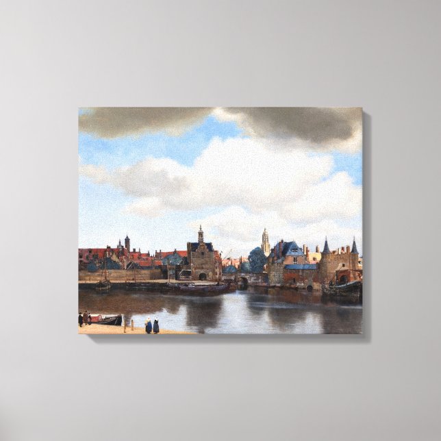 Johannes Vermeer - Utsikt över Delft Canvastryck (Framsida)