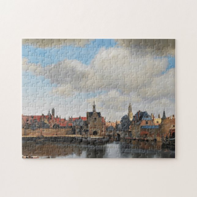 Johannes Vermeer Utsikt över Delft Pussel (Horisontell)