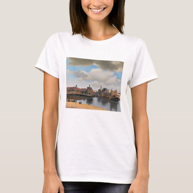 Johannes Vermeer, van Deft, Delft T Shirt (Framsida)