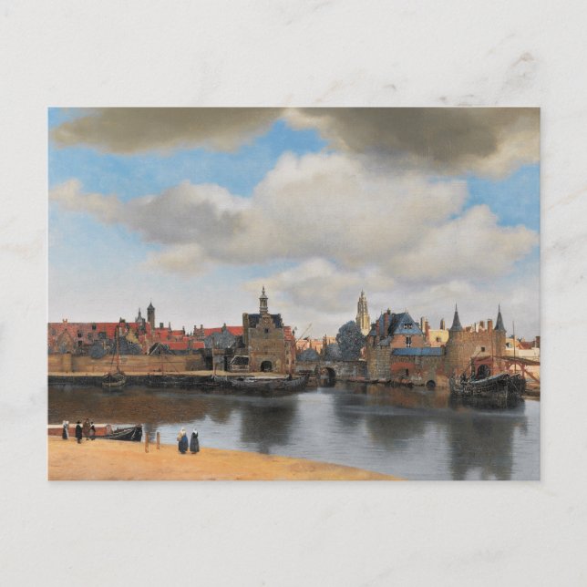 Johannes Vermeer, van Deft, Delft Vykort (Framsida)