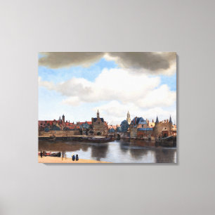 Johannes Vermeer - vy över Delft Canvastryck