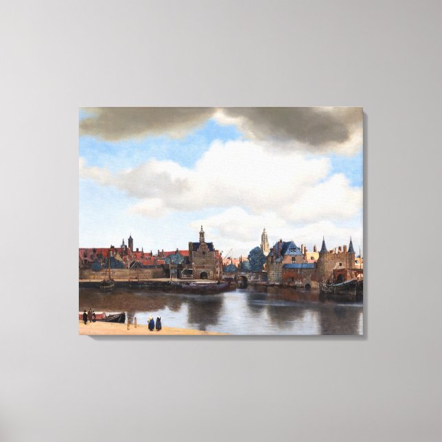 Johannes Vermeer - vy över Delft Canvastryck (Framsida)