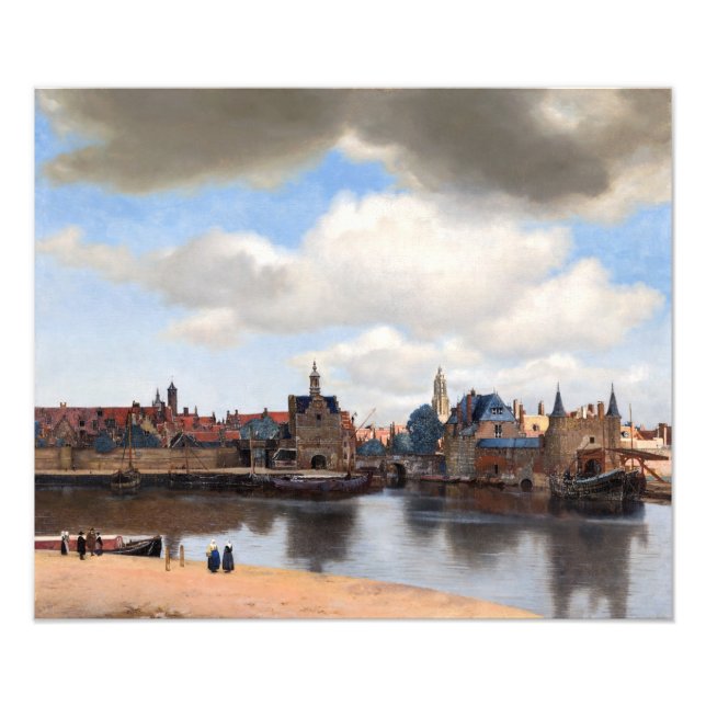 Johannes Vermeer - vy över Delft Fototryck (Framsidan)