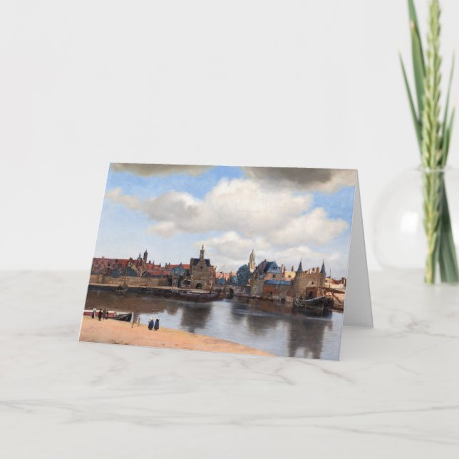 Johannes Vermeer - vy över Delft Kort (Framsida)
