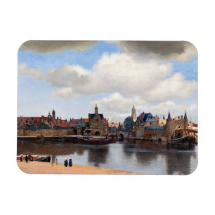 Johannes Vermeer - vy över Delft Magnet
