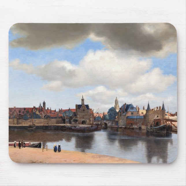 Johannes Vermeer - vy över Delft Musmatta (Framsidan)