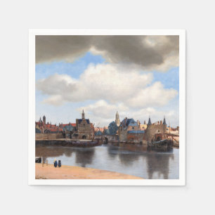 Johannes Vermeer - vy över Delft Pappersservett