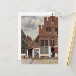 Johannes Vermeer, Vy över hus i Delft Vykort