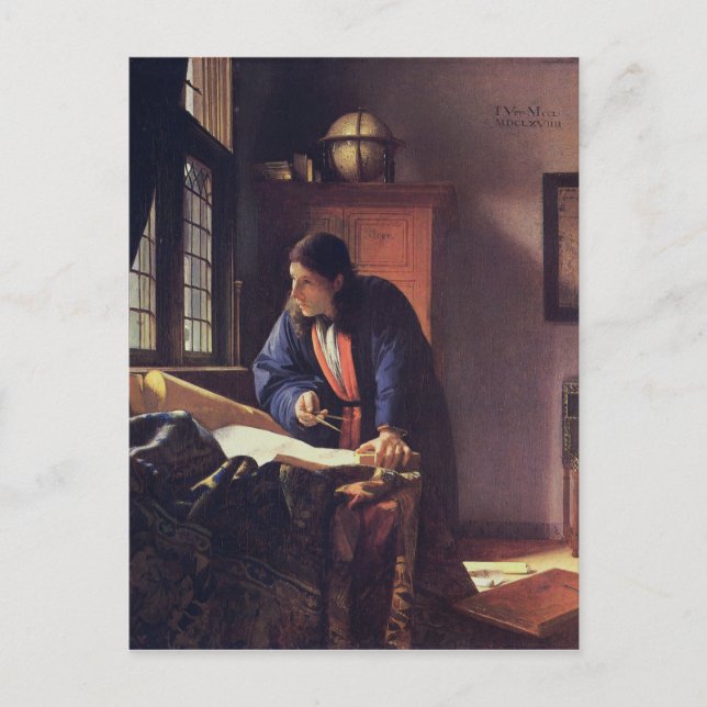 Johannes Vermeer - vykort för geografisk betecknin (Framsida)