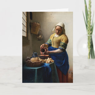 Johannes Vermeer - vykortet Milkmaid Kort