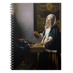 Johannes Vermeer - Woman Holding a Balance Anteckningsbok