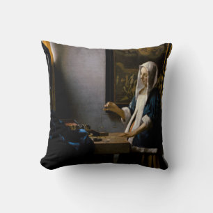 Johannes Vermeer - Woman Holding a Balance Kudde