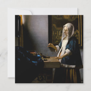 Johannes Vermeer - Woman Holding a Balance Tack Kort