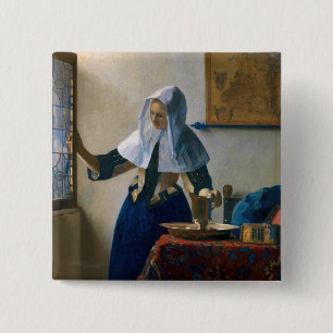 Johannes Vermeer - Woman med en Vatten Pitcher Knapp
