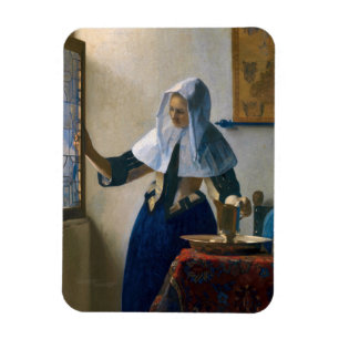 Johannes Vermeer - Woman med en Vatten Pitcher Magnet