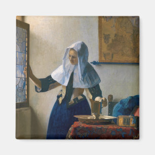 Johannes Vermeer - Woman med en Vatten Pitcher Magnet