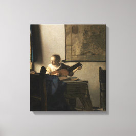 Johannes Vermeer - Young Woman med Lute Canvastryck