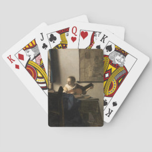 Johannes Vermeer - Young Woman med Lute Casinokort