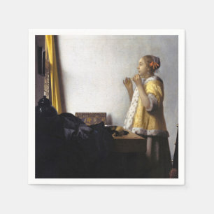 Johannes Vermeer - Young Woman with Pearl Necklace Pappersservett