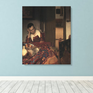 Johannes Vermeer, Young Women Sleeping Canvastryck