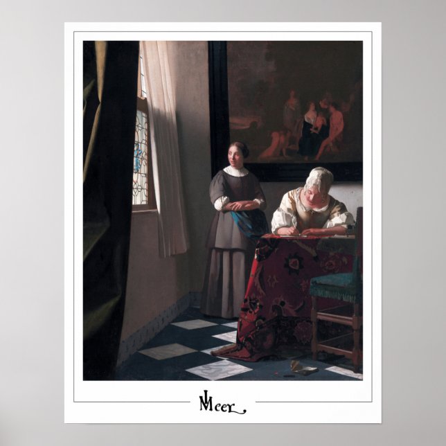 Johannes Vermeer Zedign Art Poster nr 18 (Framsidan)