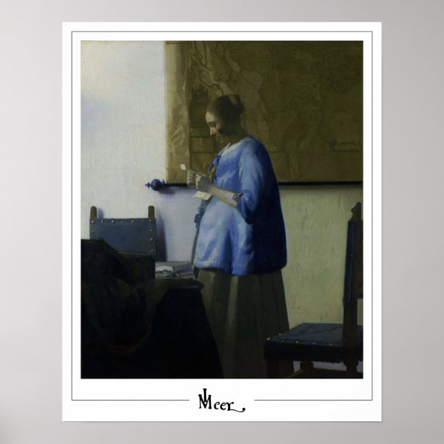 Johannes Vermeer Zedign konstaffisch #11 Poster (Framsidan)