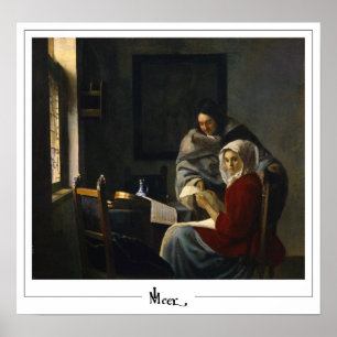 Johannes Vermeer Zedign konstaffisch #35 Poster