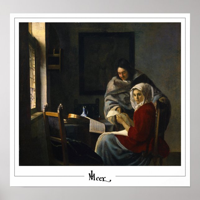Johannes Vermeer Zedign konstaffisch #35 Poster (Framsidan)