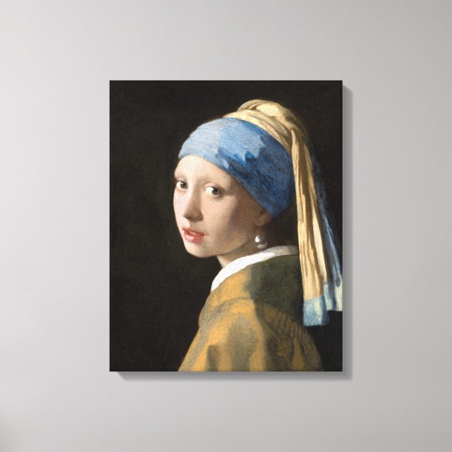 Johannes Vermeers flicka med Pearl Earring Canvastryck (Framsida)