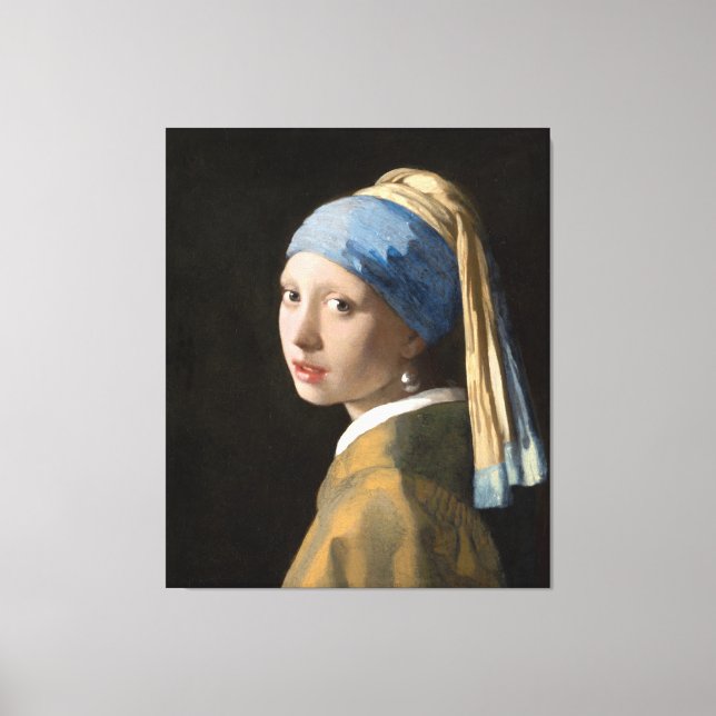Johannes Vermeers flicka med Pearl Earring Canvastryck (Framsida)