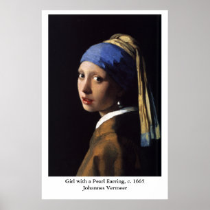 Johannes Vermeers flicka med Pearl Earring Poster