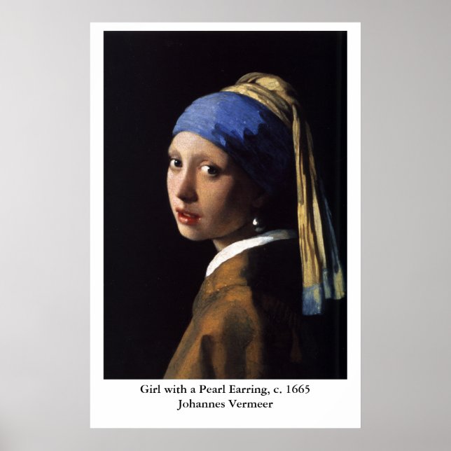 Johannes Vermeers flicka med Pearl Earring Poster (Framsidan)