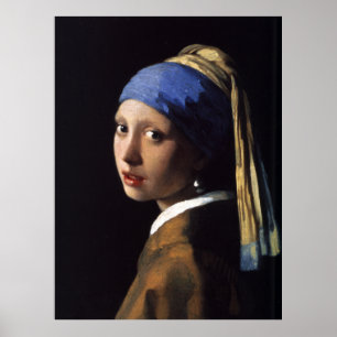 Johannes Vermeers flicka med Pearl Earring Poster