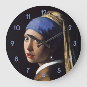 Johannes Vermeers flicka med Pearl Earring Stor Klocka