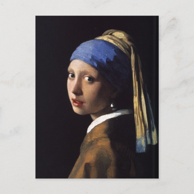 Johannes Vermeers flicka med Pearl Earring Vykort (Framsida)