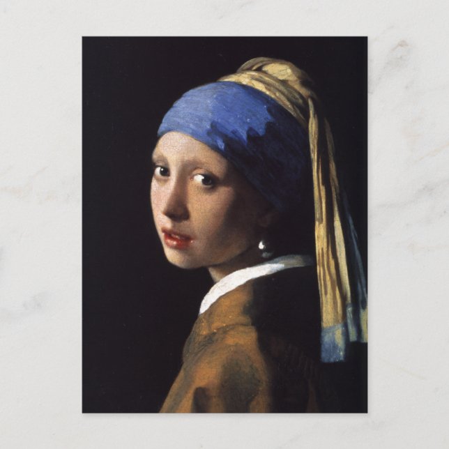 Johannes Vermeers flicka med Pearl Earring Vykort (Framsida)