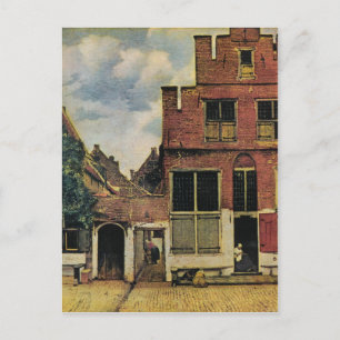 Johannes Vermeers gata i Delft (cirka 1660) Vykort