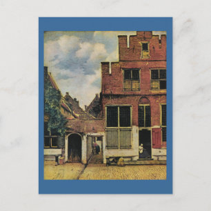 Johannes Vermeers gata i Delft (cirka 1660) Vykort