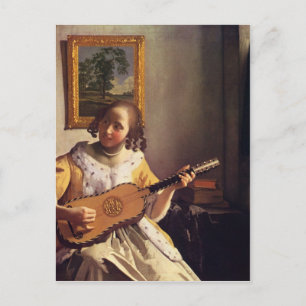 Johannes Vermeers gitarr Vykort