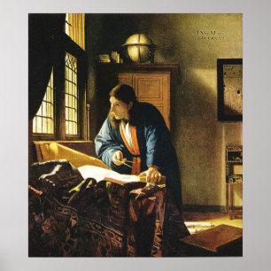 Johannes Vermeers The Geographer (circa 1669) Poster