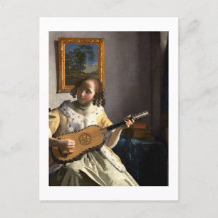 Johannes Vermeers The Guitar Player Vykort