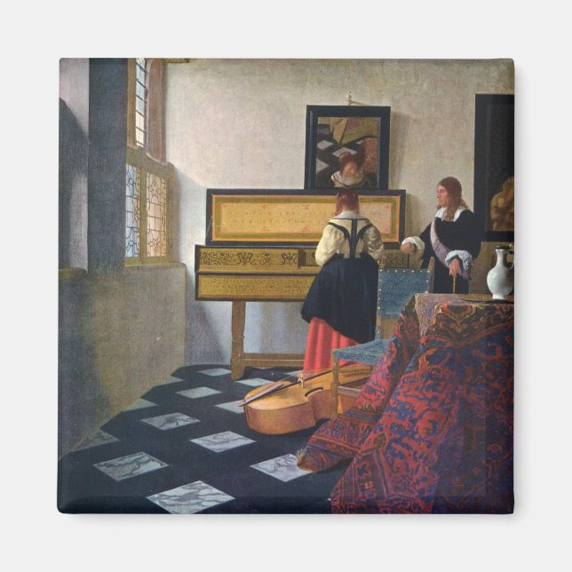 Johannes Vermeers The Music Lesson (circa1663) Magnet (Framsidan)