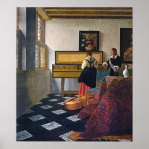Johannes Vermeers The Music Lesson (circa1663) Poster
