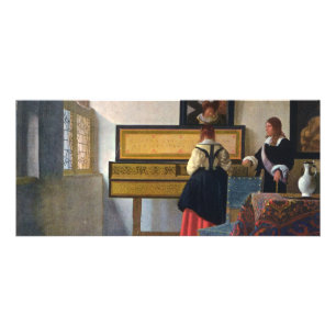 Johannes Vermeers The Music Lesson (circa1663) Reklamkort