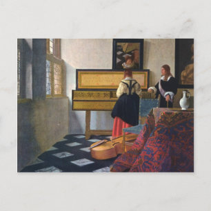 Johannes Vermeers The Music Lesson (circa1663) Vykort