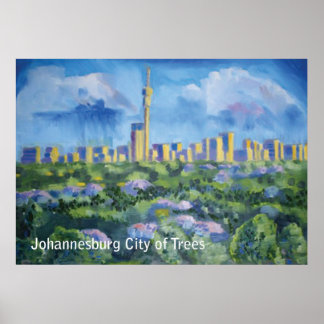 Johannesburg City of Träd Poster